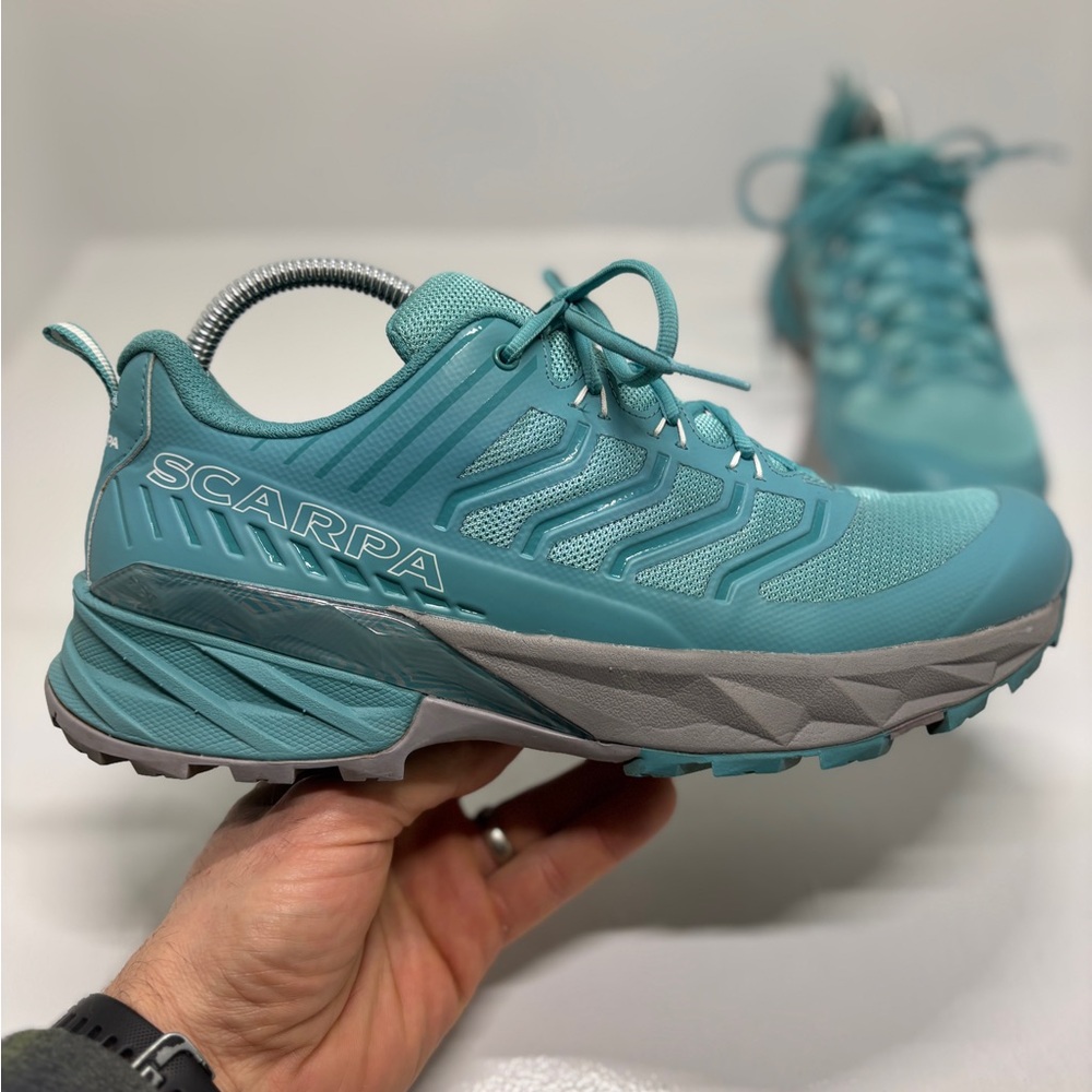 SCARPA Rush Trail Running Shoes Women’s 10 men’s 9 Teal  Vibram Hiking Sneakers - Picture 11 of 16